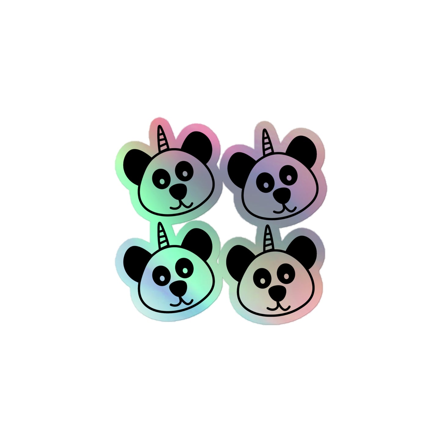 Magical Pandacorn Holographic stickers