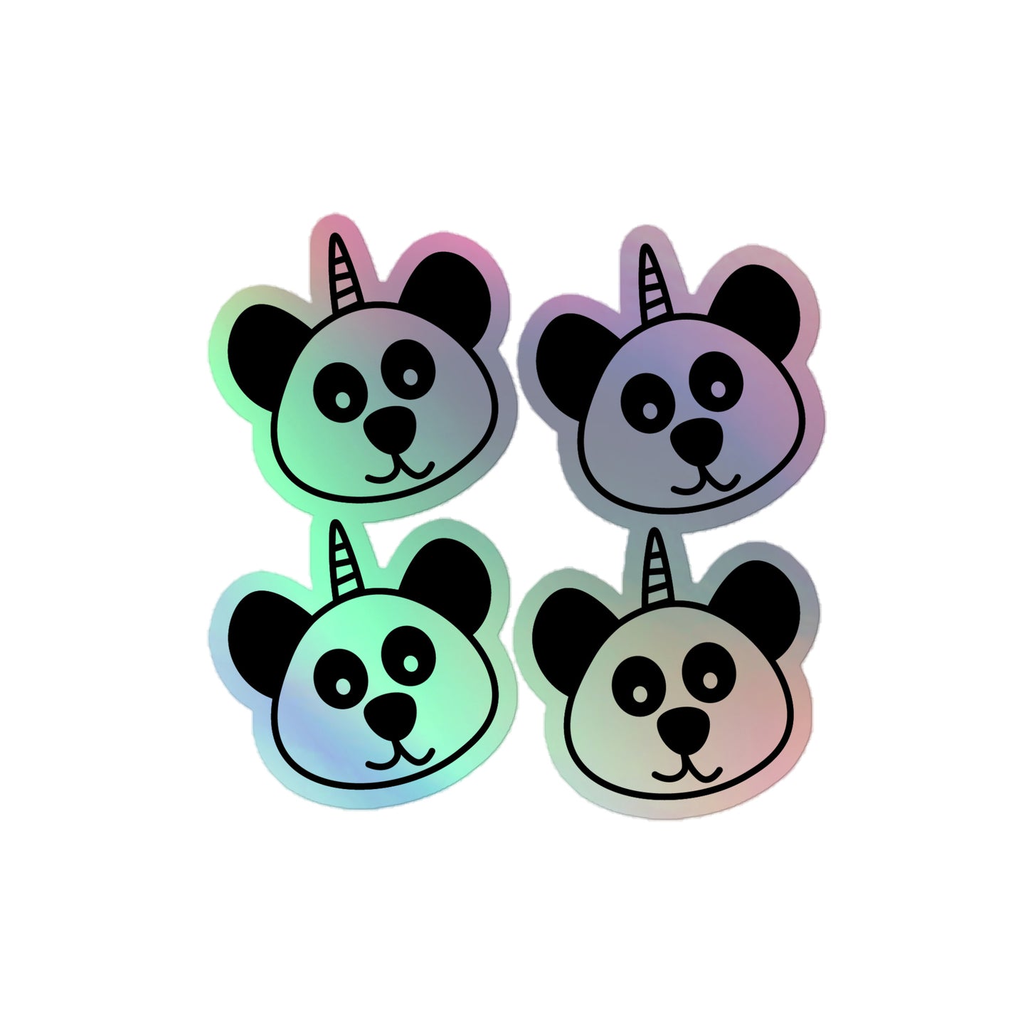 Magical Pandacorn Holographic stickers