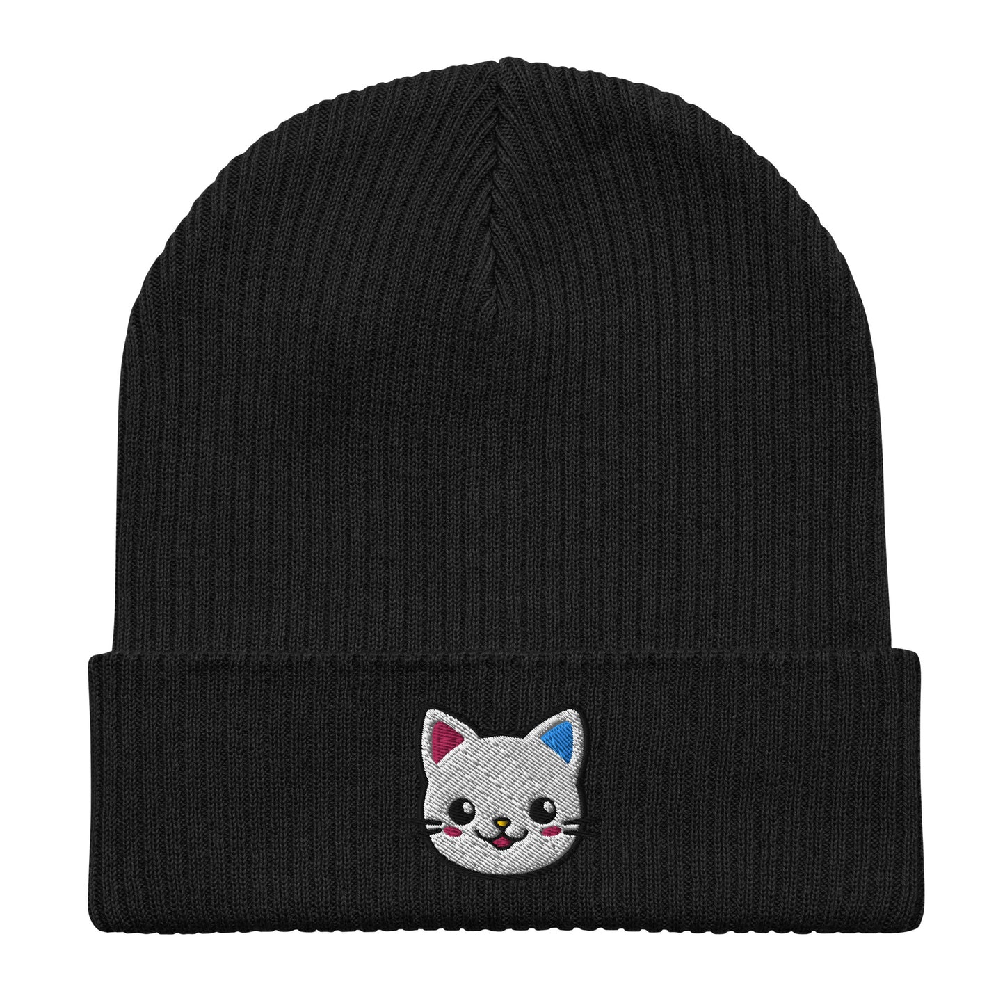 Organic Ribbed Beanie Meow Market Logo