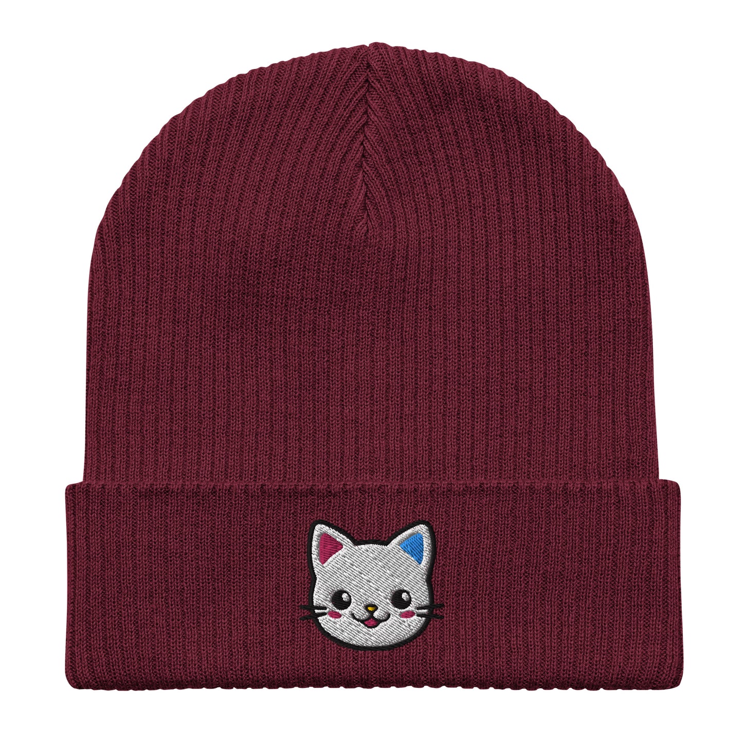 Organic Ribbed Beanie Meow Market Logo