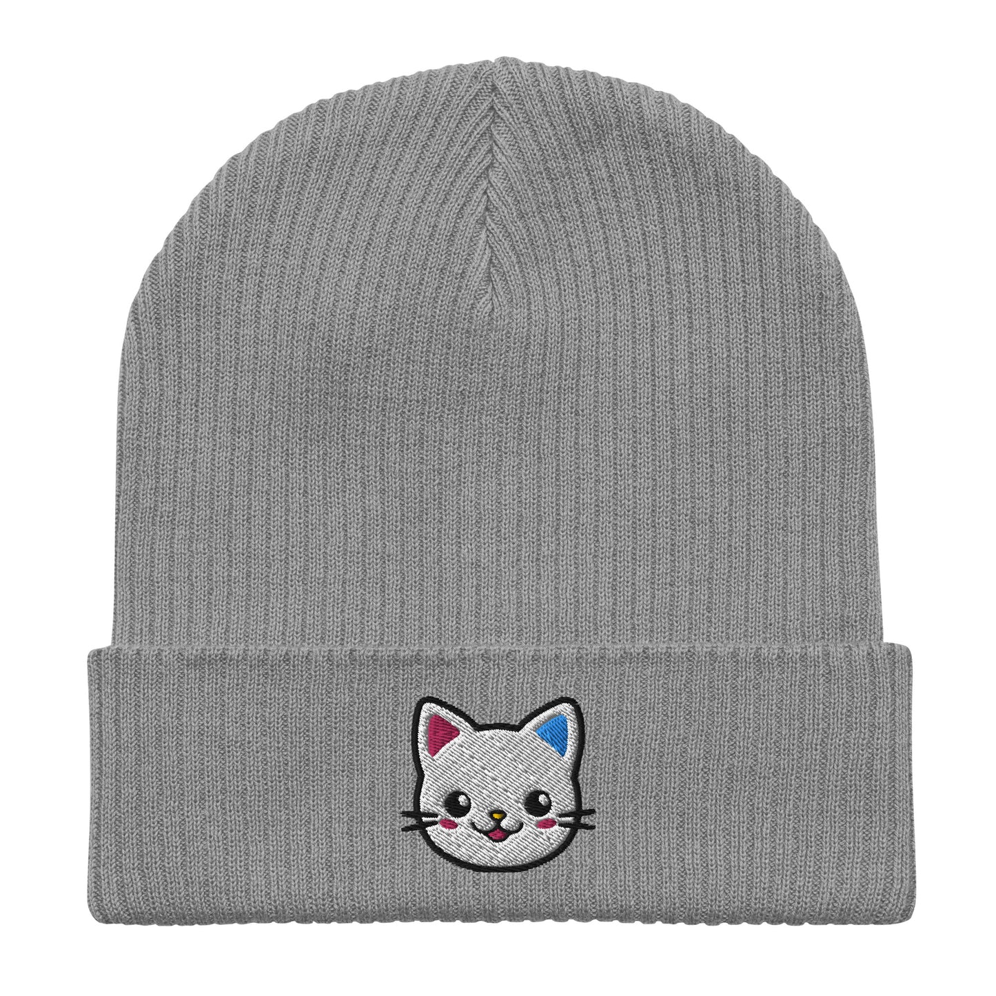 Organic Ribbed Beanie Meow Market Logo