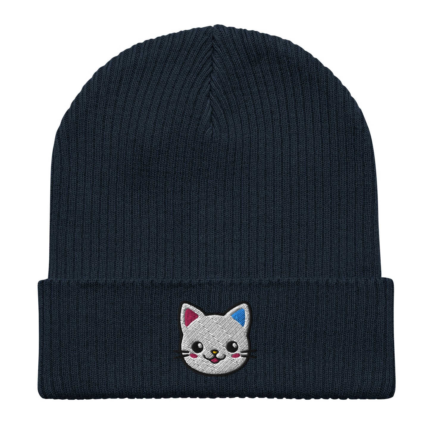 Organic Ribbed Beanie Meow Market Logo