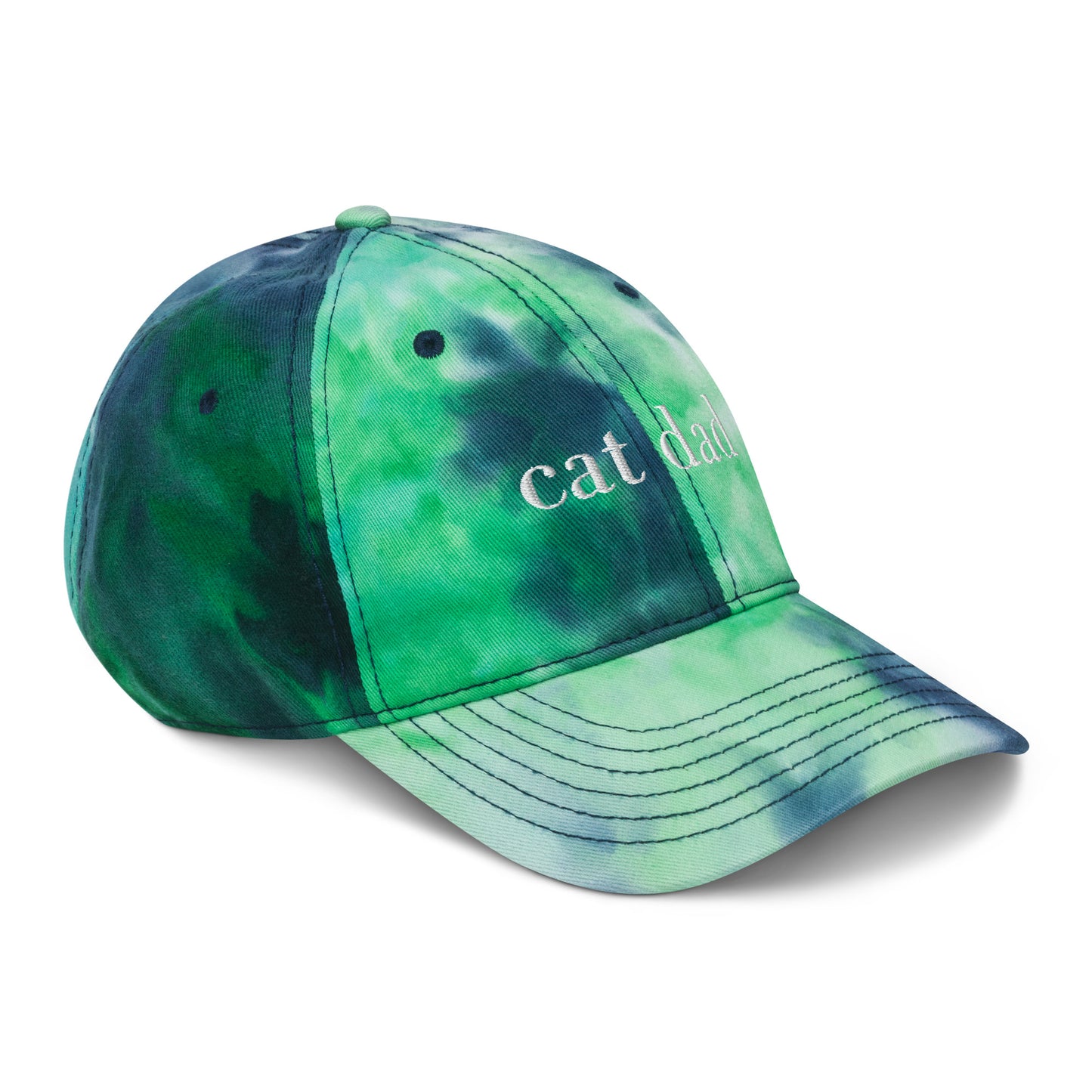 Tie dye cat dad hat