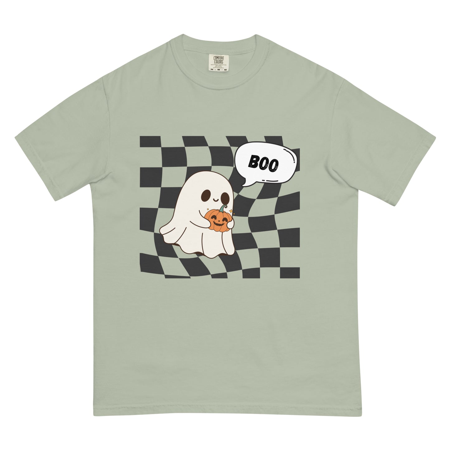 Ghosty Halloween Boo Tee – Unisex Heavyweight 100% Cotton T-Shirt