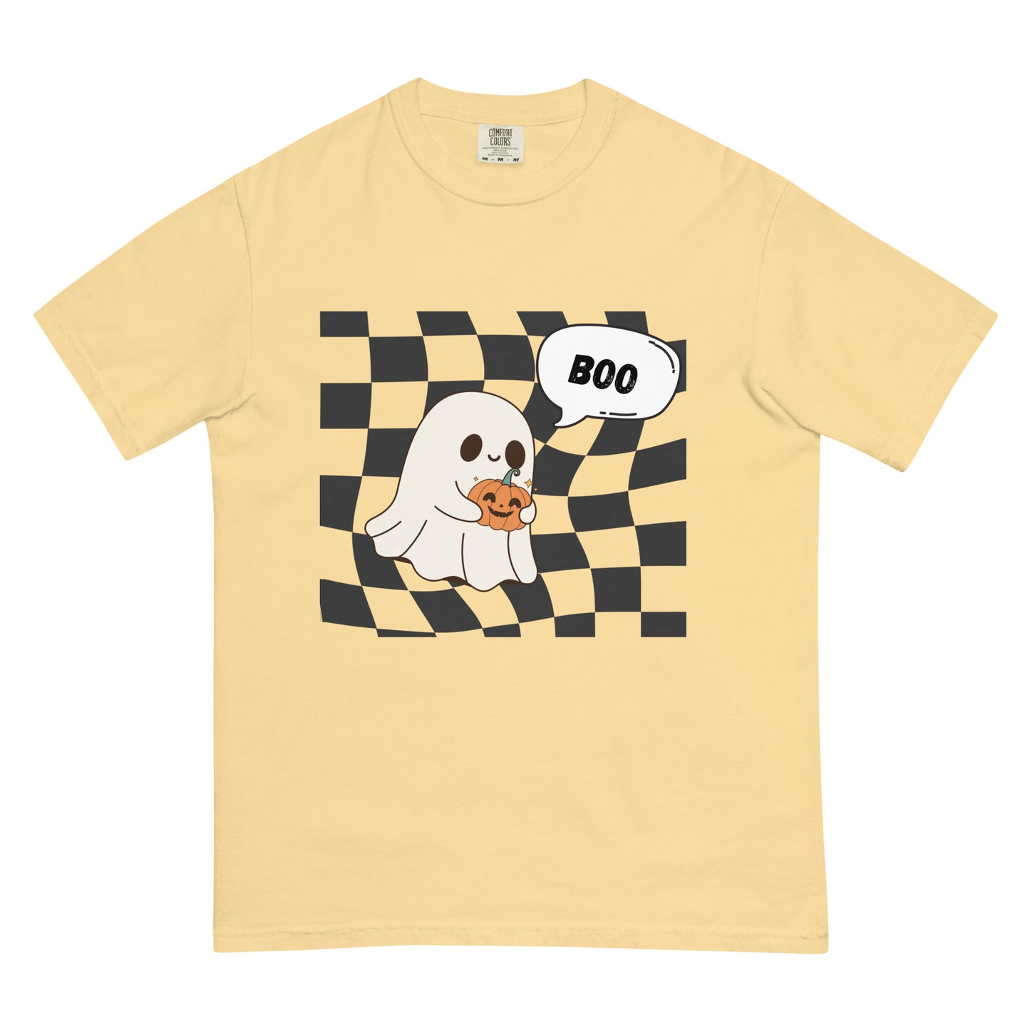 Ghosty Halloween Boo Tee – Unisex Heavyweight 100% Cotton T-Shirt