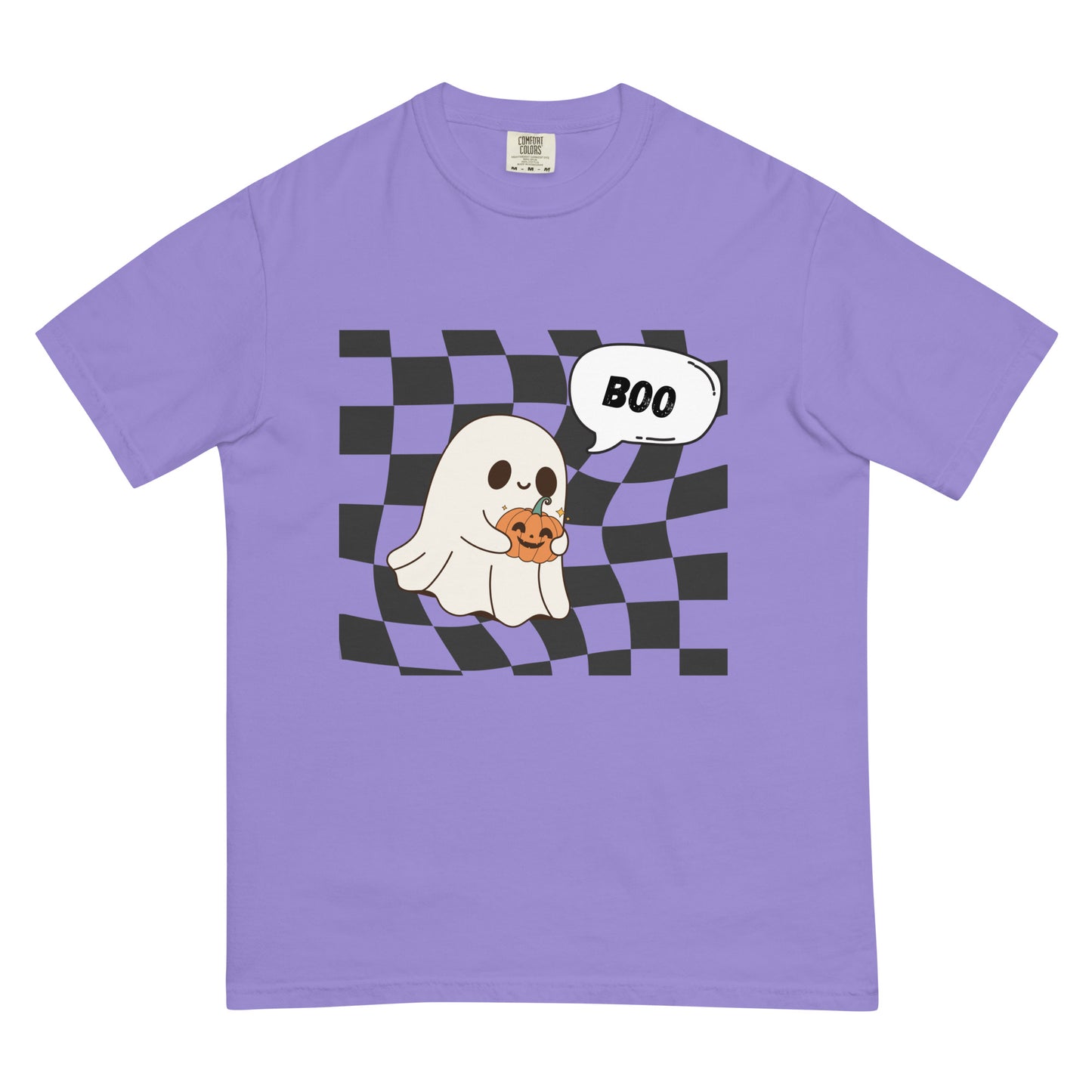 Ghosty Halloween Boo Tee – Unisex Heavyweight 100% Cotton T-Shirt