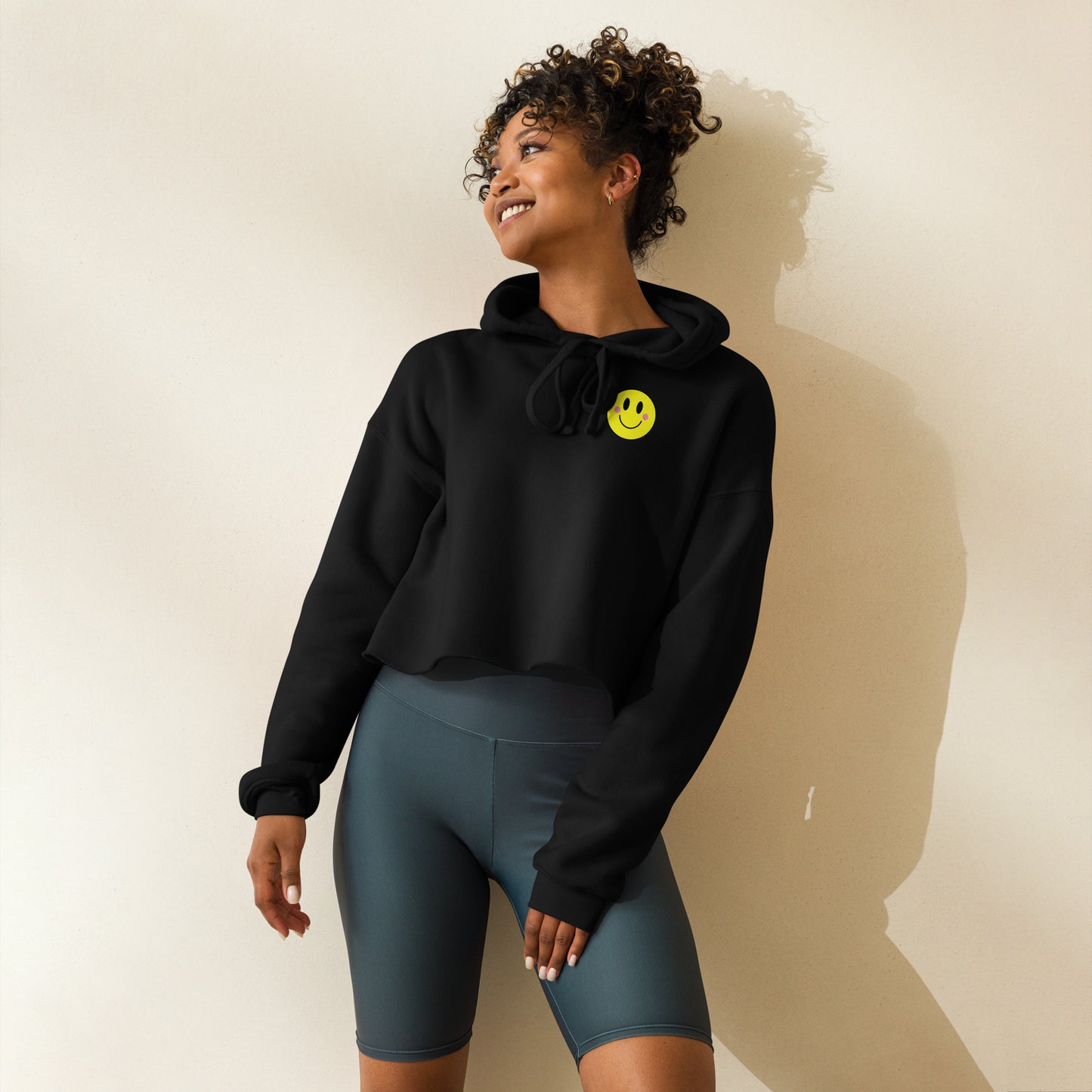 Smiley Crop Hoodie