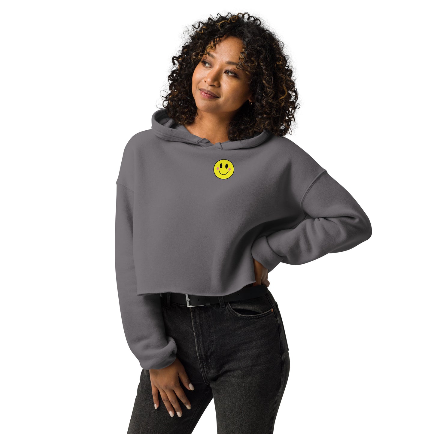 Smiley Crop Hoodie